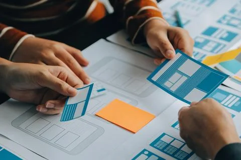 UX UI and Programming development technology. Stock Photos