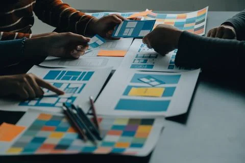 UX UI and Programming development technology. Foto stock