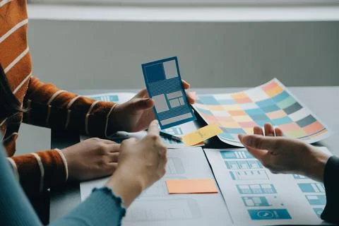 UX UI and Programming development technology. Stock Photos