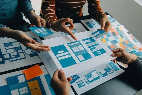 UX UI and Programming development technology. Stock-Fotos