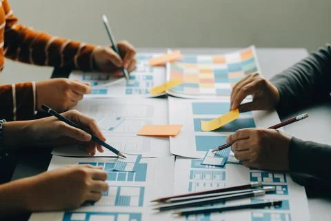 UX UI and Programming development technology. Foto stock