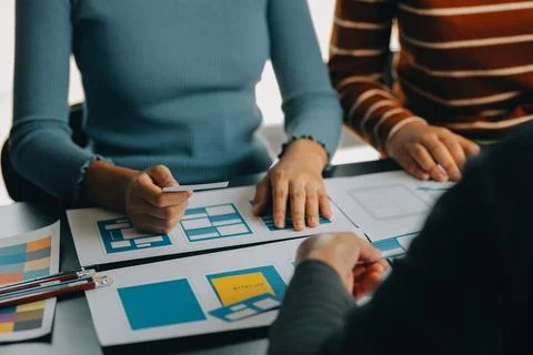 UX UI and Programming development technology. Stockfoto's