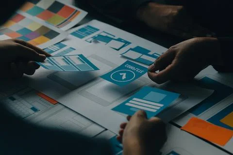 UX UI and Programming development technology. Foto stock