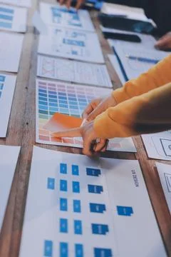 UX UI and Programming development technology. 스톡 사진