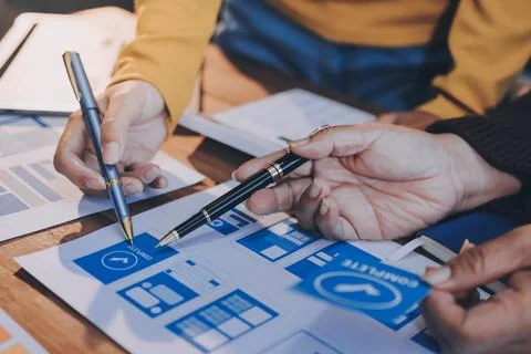 UX UI and Programming development technology. Foto stock