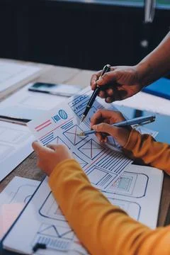 UX UI and Programming development technology. Foto stock