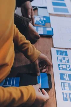 UX UI and Programming development technology. 库存照片