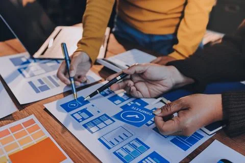 UX UI and Programming development technology. Foto stock