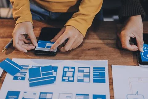 UX UI and Programming development technology. Stock Photos