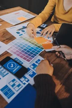 UX UI and Programming development technology. 库存照片