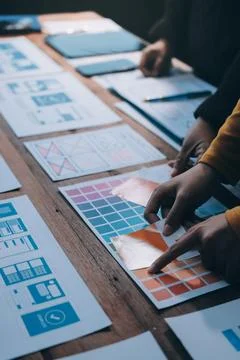 UX UI and Programming development technology. Foto stock