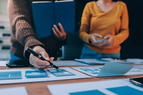 UX UI and Programming development technology. 库存照片