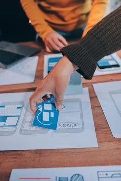 UX UI and Programming development technology. Stock Photos