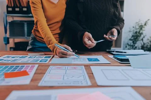 UX UI and Programming development technology. Foto stock