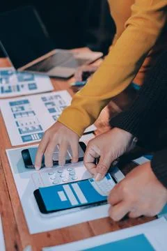 UX UI and Programming development technology. 库存照片