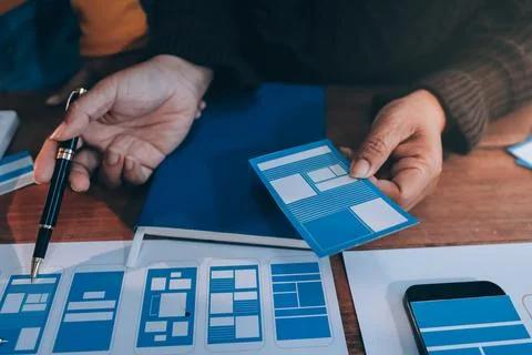 UX UI and Programming development technology. Stock Photos