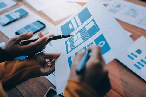 UX UI and Programming development technology. 库存照片