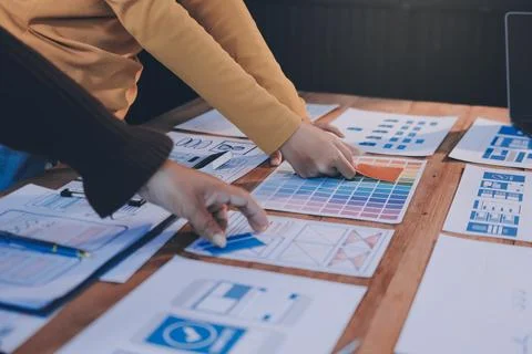 UX UI and Programming development technology. Foto stock