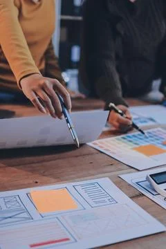 UX UI and Programming development technology. Foto stock