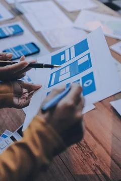 UX UI and Programming development technology. Stockfoto's