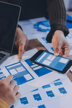 UX UI and Programming development technology. Stock Photos