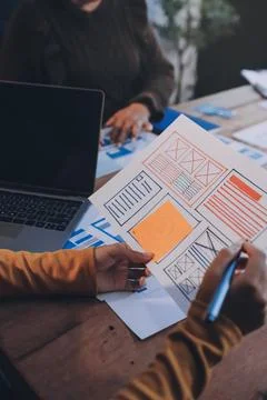 UX UI and Programming development technology. Foto stock