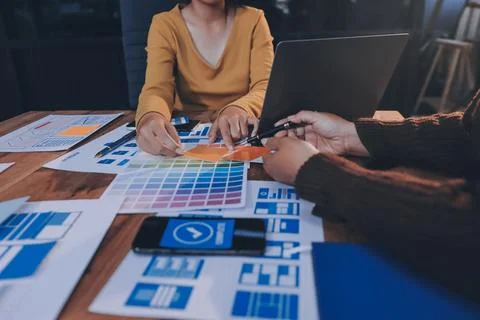 UX UI and Programming development technology. Stock Photos