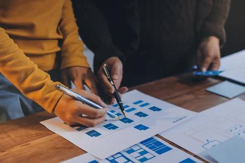 UX UI and Programming development technology. 库存照片