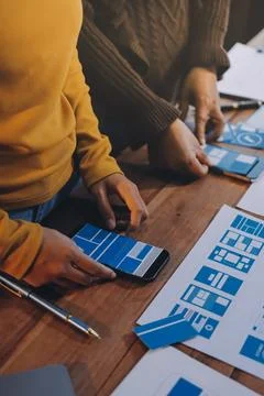 UX UI and Programming development technology. Stock Photos