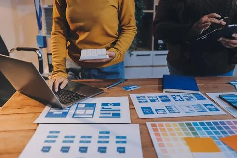 UX UI and Programming development technology. Stock Photos