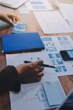 UX UI and Programming development technology. Stock Photos