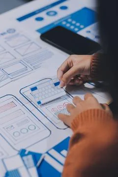 UX UI and Programming development technology Foto stock