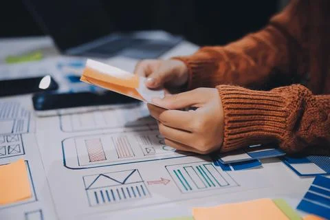 UX UI and Programming development technology 스톡 사진