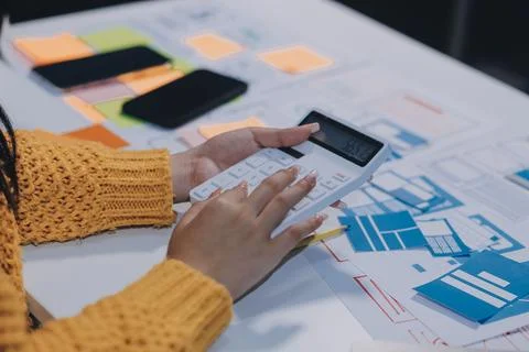 UX UI and Programming development technology 库存照片