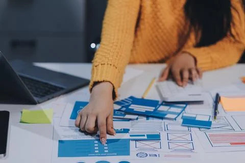 UX UI and Programming development technology Stock Photos