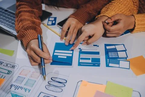 UX UI and Programming development technology Foto stock