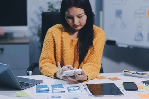 UX UI and Programming development technology Foto stock