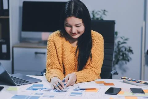 UX UI and Programming development technology 스톡 사진