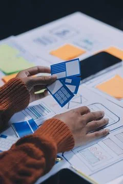 UX UI and Programming development technology Stock Photos