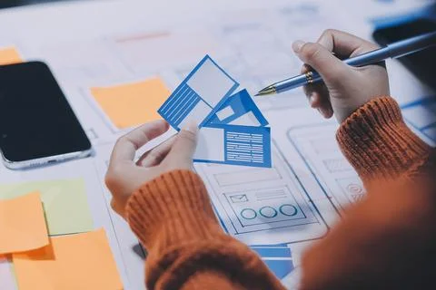 UX UI and Programming development technology Foto stock