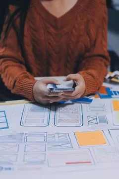 UX UI and Programming development technology Foto stock