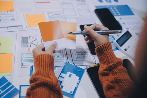 UX UI and Programming development technology Foto stock