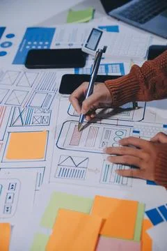 UX UI and Programming development technology Foto stock