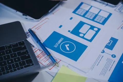 UX UI and Programming development technology Foto stock