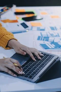 UX UI and Programming development technology Foto stock