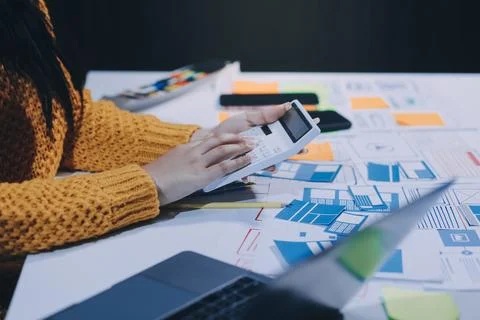 UX UI and Programming development technology 스톡 사진