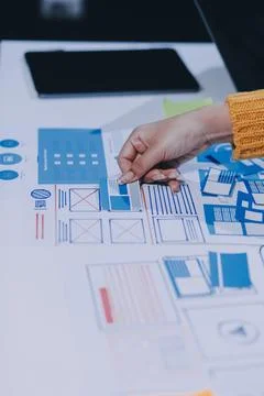 UX UI and Programming development technology Foto stock