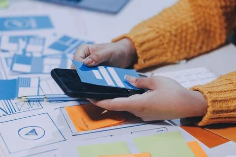 UX UI and Programming development technology Foto stock