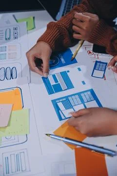 UX UI and Programming development technology Foto stock