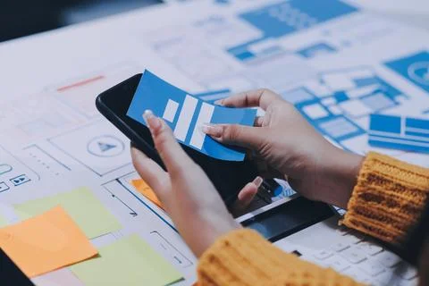 UX UI and Programming development technology Stock Photos